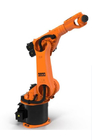 6 Axis robot kuka KR 30 with SCHUNK JPG 3 finger gripper and CNGBS linear tracker for palletizing robot solution