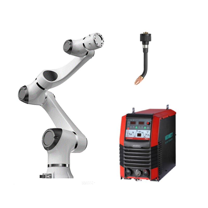 Grey Hansrobot 6 Axis Cobot Welding Elfin05 Collaborative Robot Arm With Onrobot Robot Gripper