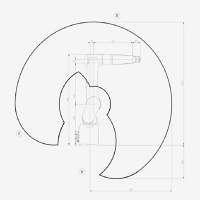 Brazo del robot de soldadura de Hyundai HH7 6 AXIS con la soldadora y la antorcha