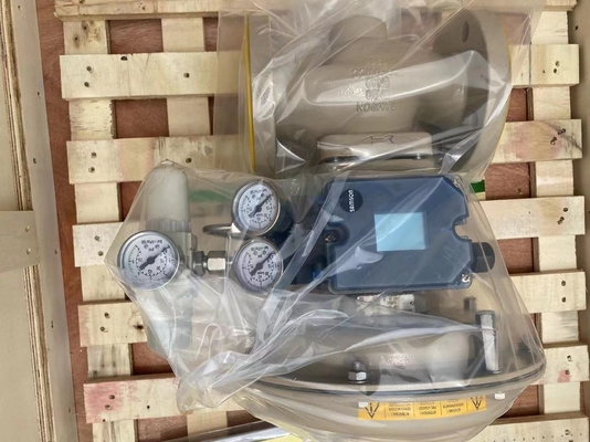 Válvula de globo de Samson Control Valves 3241 con 3277 reguladores del actuador neumático y 3725 del posicionador 4708