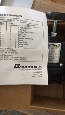 Modelo de Rotork Fairchild regulador neumático de la precisión de 10 series para Fisher Valve Body Actuator
