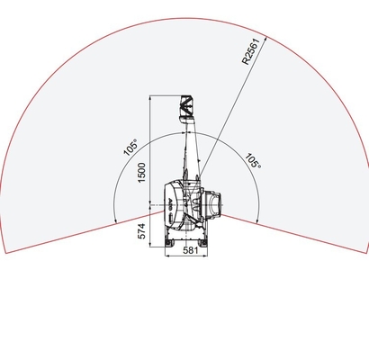 Carga útil mediana 13kg de la muñeca del brazo del robot del brazo ABB IRB 5510 6 AXIS del robot de pintura