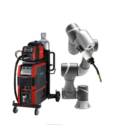Brazo colaborativo del robot TM5-700 con la antorcha de la soldadora TBI para Mig Mag Tig