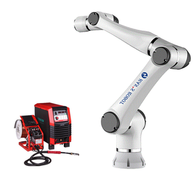 6 brazo colaborativo del robot de AXIS Elfin10-L con la soldadora de China Megmeet Artsen cm