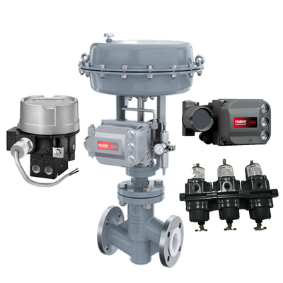 Válvula de control eléctrica con abucheos a prueba de explosiones del volumen del transductor TXI7800 del posicionador y de Fairchild de la válvula de Fisher DVC6200