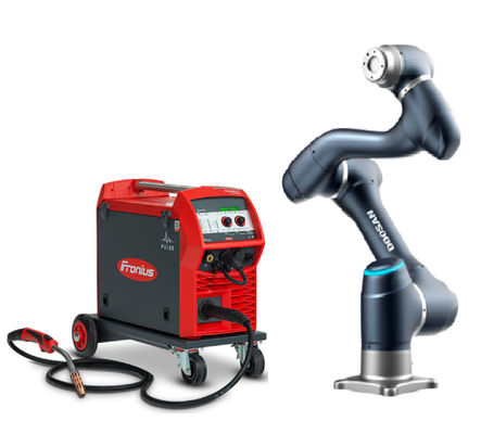 Brazo del robot de Cobot H2017 de la carga útil de Doosan 20kg con la máquina automática de la soldadura al arco del Tig MiG del robot