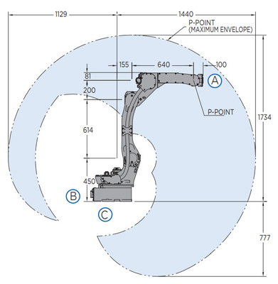 Soplete de Mig del arco para el brazo industrial potente del robot de YASKAWA 6 AXIS