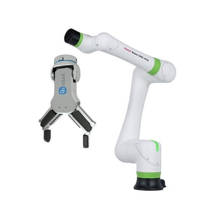 Robot colaborativo del cobot CRX-10iA de la selección y del lugar de FANUC con el agarrador del robot del onrobot RG2 RG6