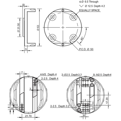 Agarrador eléctrico robótico del paralelo del finger del agarrador PGE dos del ADO para UR industrial Cobot