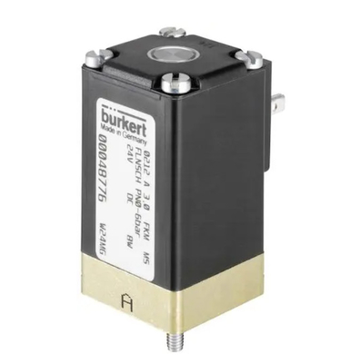 3/2 válvula electromagnética de cobre amarillo de funcionamiento resistente de alta presión 6524 de Burkert para los usos neumáticos