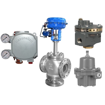 Válvula de control de flujo con el posicionador Fisher de la válvula de las RRPP de Masoneilan SVI1000G IM 2625 filtro regulator-2 del aumentador de presión de volumen 67CFR