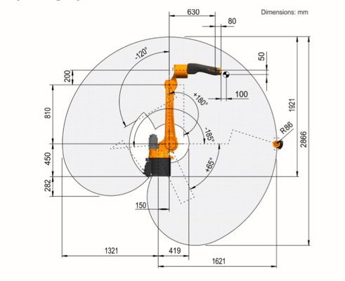 KR 8 R1620 del brazo del robot industrial de 6 AXIS con Sander Machine And Linear Tracker