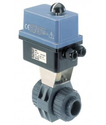 Actuador rotatorio eléctrico Burkert 8804 con válvula de bola de 2/2 vías para solución de válvula de control