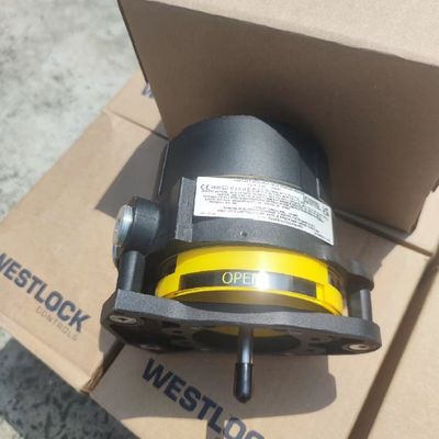 Válvula de control con actuador neumático y Asco 8210G válvula de solenoide y Westlock 2200 interruptores de límite