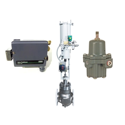 Válvula de control neumática de flujo de Chuanyi con el regulador del posicionador y del filtro 67CFR de la válvula de Fisher 3661 del posicionador
