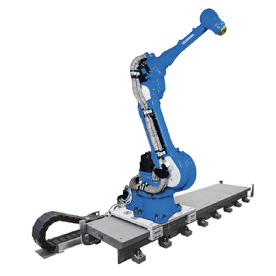 Tren de guía lineal con carga útil de 500 kg con robot YASKAWA para el manejo de materiales como rieles de robot