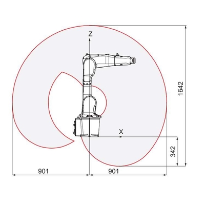 Mini brazo robótico de 6 ejes ABB IRB 1200 con agarre robótico CNGBS para manejar la automatización del robot