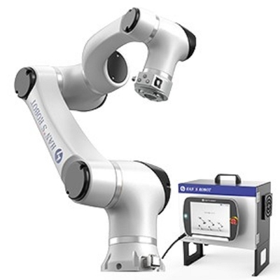 HAN'S E5 con carga útil de 5 kg como robot colaborativo con robot de agarre CNGBS para carga y descarga