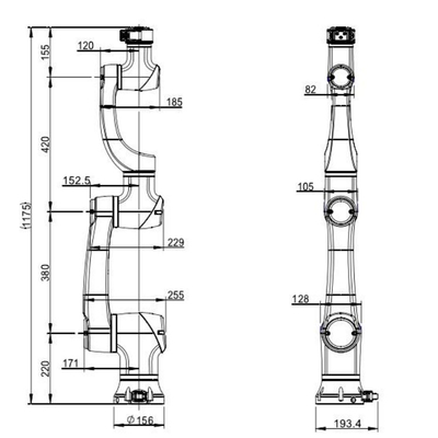 HAN'S E5 con carga útil de 5 kg como robot colaborativo con robot de agarre CNGBS para carga y descarga