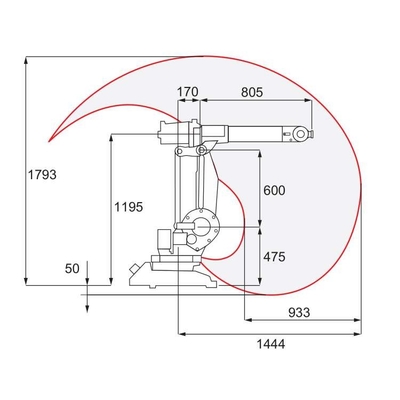 Brazo robótico de 6 ejes ABB IRB 1410 con estación de limpieza de armas CNGBS para automatización de robots de soldadura