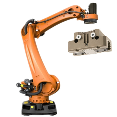 KR 120 R3200 PA Kuka 6 Ejes Brazo de robot industrial con agarre CNGBS OEM como equipo de manipulación de materiales Robot de paletización