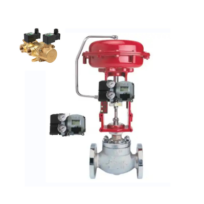 Válvula solenoide ASCO de alto flujo con posicionador Masoneilan y equipo de distribución de gas natural de válvula operado como piloto.