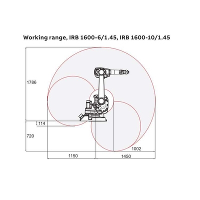 ABB Brazo robótico 6 Ejes IRB 1600-10/1.45 con agarre robótico CNGBS para robot de manejo automatizado