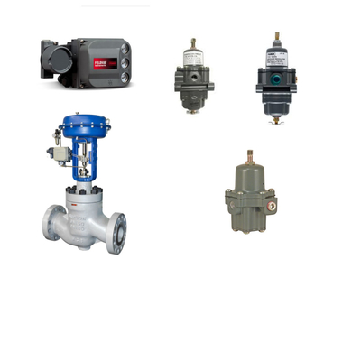 Válvula de control con posicionador Fisher DVC6200 y regulador de filtro Fisher 67CFR