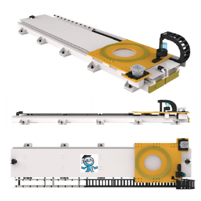 KUKA Robot de paletización KR 240 R3200 PA con rieles de guía CNGBS como brazo de robot industrial de paletización automático