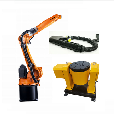 Kuka Robot Arm KR10 R1420 con posicionador CNGBS como estación de trabajo de soldadura