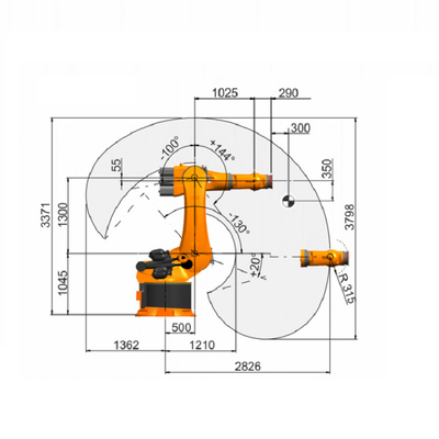 KUKA KR 360 R2830 Carga útil del brazo robótico 360 kg con línea de montaje CNGBS para el montaje del motor como máquina de recoger y colocar