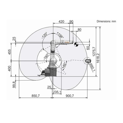 Kuka Brazo robótico 6 Ejes KR 6 R900-2 con CNGBS Robot Gripper para robot automático de recogida y colocación