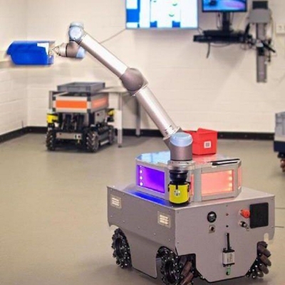 Robot colaborativo UR 16e con carga útil de 16 kg con vasos de succión de vacío de manipulador como cobot