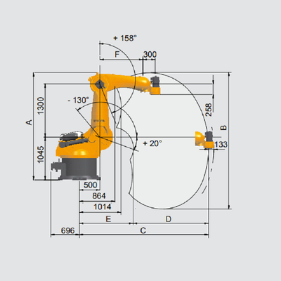 KUKA Industrial Robot Arm KR 470-2 PA Robot de paletización con rieles de guía CNGBS para fábrica como máquina de paletas