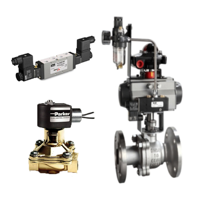 Las válvulas de control chinas con actuador neumático y la válvula de solenoide Parker D3DW