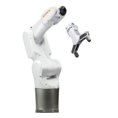 KUKA Cobot KR 4 R600 para el manejo con un agarre onrobot como máquina de recogida y colocación