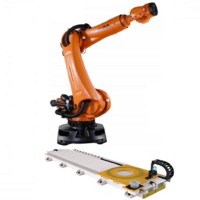 KUKA KR 210 R2700 Robots industriales de recogida y colocación con guías lineales CNGBS para el montaje del motor
