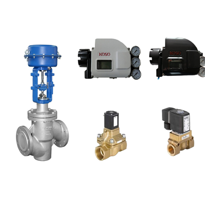Las válvulas de control neumáticos con posicionador de válvula inteligente Koso KGP5000 y válvula de solenoide Burkert 5404