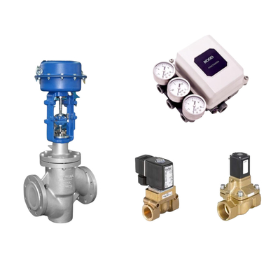 Valvas de control de alta calidad de china con posicionador digital KOSO PP800 y válvula de solenoide tipo 5404 de Burkert
