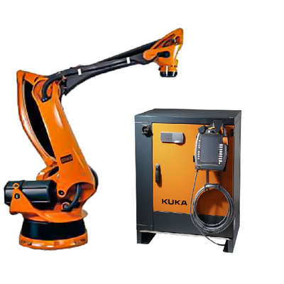 Brazo robótico de paletización 5 Ejes Kuka KR 180 PA con tren guía de robot CNGBS para el robot de paletización
