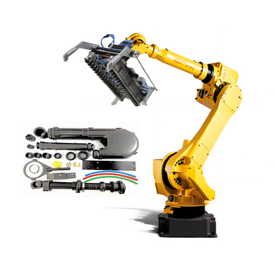 Brazo robótico industrial de 6 ejes Fanuc M-710iC con agarre de carga útil grande y mochila de vestir CNGBS