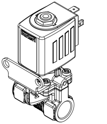 2/2 Válvula de solenoide de latón de Burkert 6281 con 24DVC resistente a altas temperaturas 2/2-Way Diafragma
