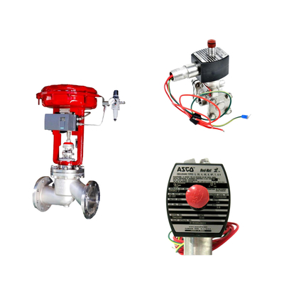 La famosa válvula de control neumático de China con posicionador Masoneilan SVI2-21123121 y válvula de solenoide ASCO