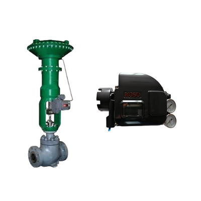 Las válvulas de control neumáticos con posicionador de válvula inteligente Koso KGP5000 y válvula de solenoide Burkert 5404