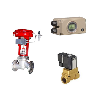 Válvula de control neumático con Samson Electropneumático 3730-3 posicionador y Burkert Tipo 5404 válvula de solenoide