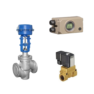 Válvula de control neumático con Samson Electropneumático 3730-3 posicionador y Burkert Tipo 5404 válvula de solenoide