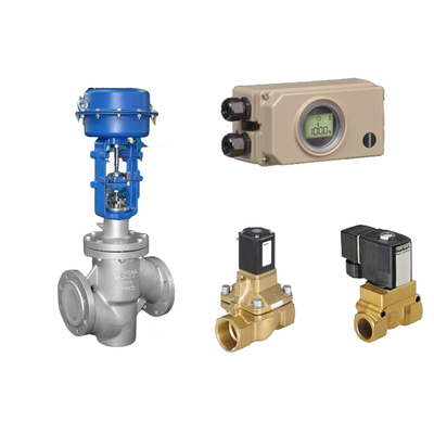 Válvula de control neumático con Samson Electropneumático 3730-3 posicionador y Burkert Tipo 5404 válvula de solenoide