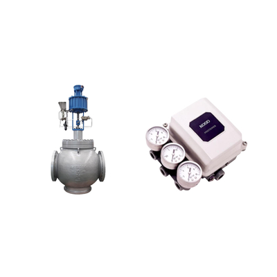 Valvas de control de alta calidad de china con posicionador digital KOSO PP800 y válvula de solenoide tipo 5404 de Burkert