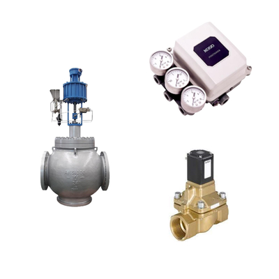 Valvas de control de alta calidad de china con posicionador digital KOSO PP800 y válvula de solenoide tipo 5404 de Burkert