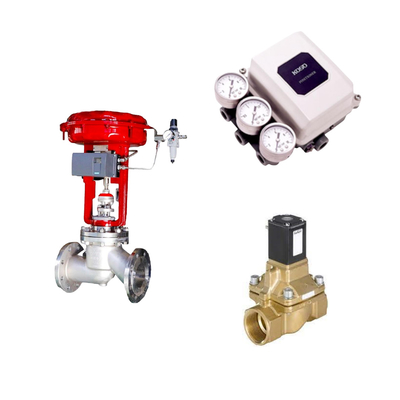 Valvas de control de alta calidad de china con posicionador digital KOSO PP800 y válvula de solenoide tipo 5404 de Burkert